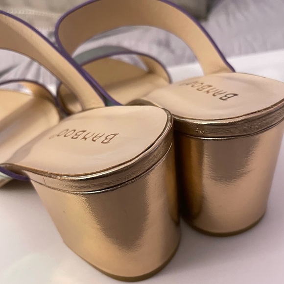 Bamboo Metallic Block Heels - Picture 2 of 5